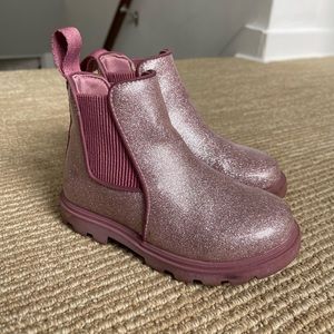 Native Girls Boots Pink Sparkle Size C10 / EUR 27